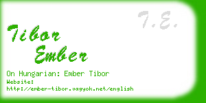 tibor ember business card